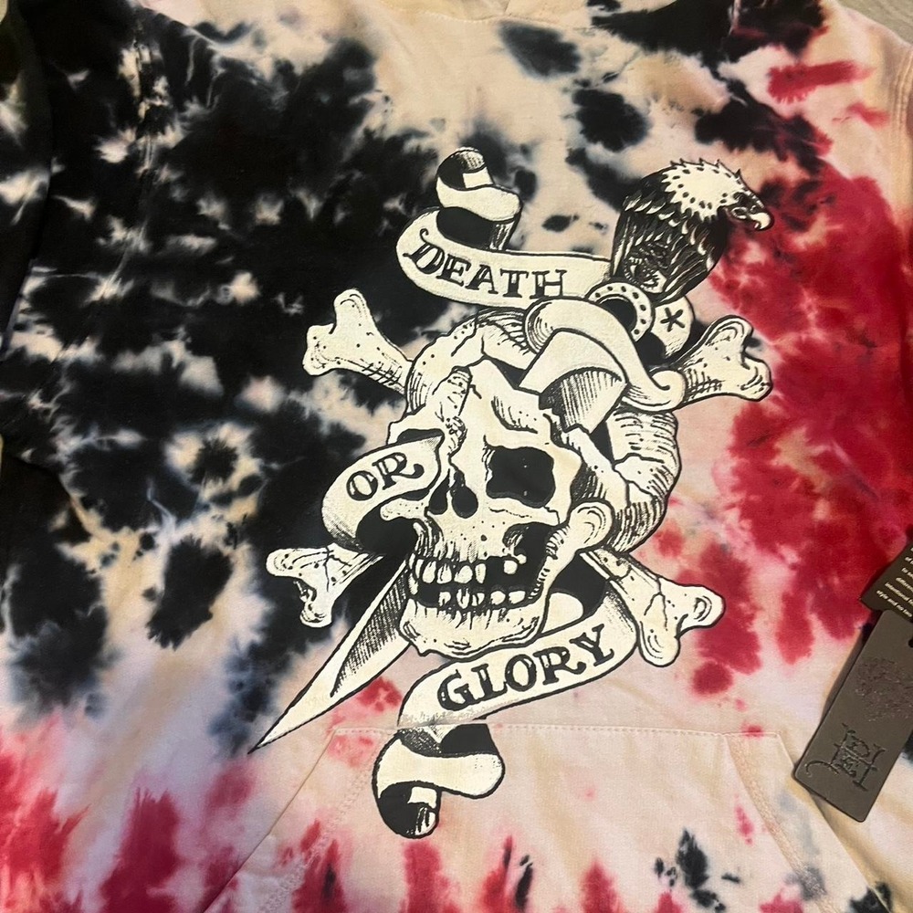 Ed Hardy tie dye hoodie with skull design, Size Sweatshirt - Picture 4 of 8